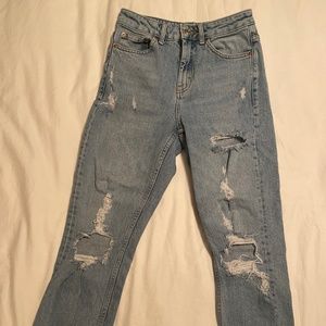 Topshop Women’s Ripped Denim Jeans size W26